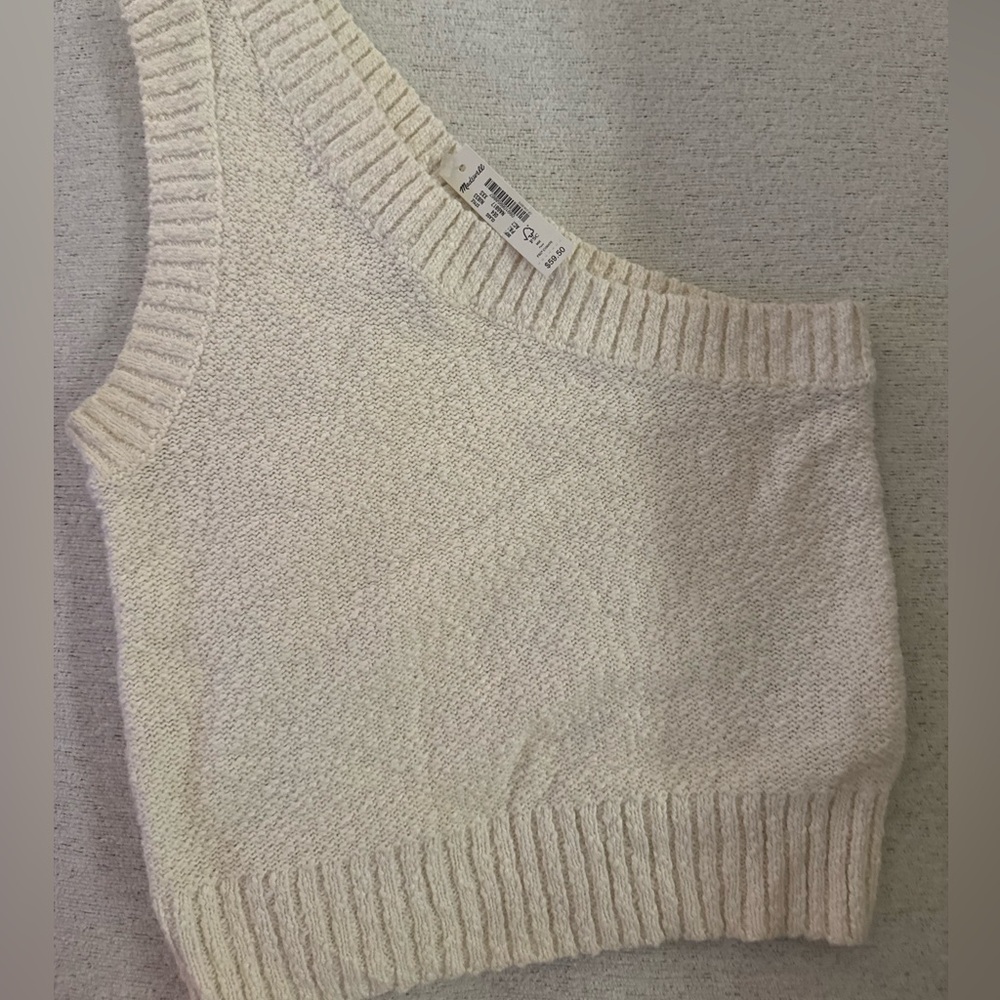 Madewell Off-the-Shoulder Cream Sweater